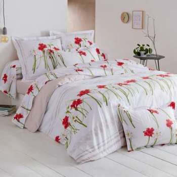 Parure de lit 280x240 cm 100 coton AMARYLLIS Blanc Parure de lit 280x240 cm 100