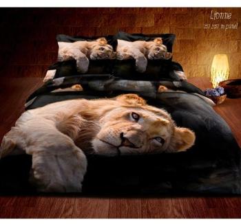 Parure housse de couette imprimée LIONNE 140x200 c