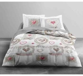 Parure de lit flanelle Today Karellis 240x220 Parure de lit flanelle Today