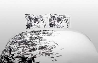 TEX HOME Parure BLACK FLOWER housse de couette 2 taies TEX HOME Parure BLACK FLOWER