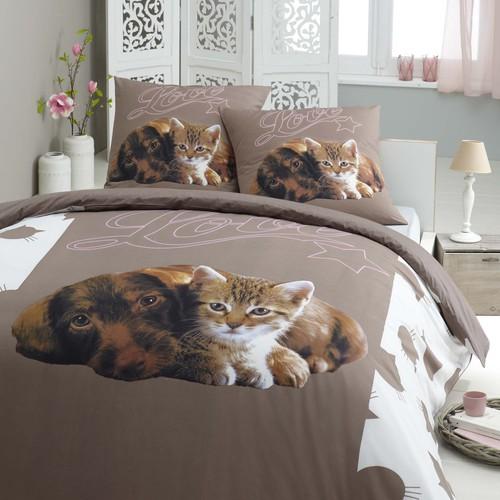 Parure housse de couette Flanelle 100% coton - Dog