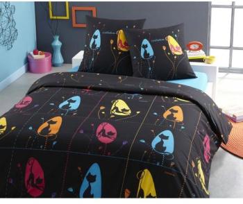 Parure housse de couette en 100% coton - Catsline