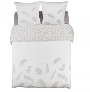 Plume Housse de couette 200x200cm et 2 taies dore