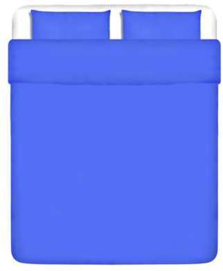 VidaXL Trois pièces housse de couette en coton Bleu VidaXL Trois pièces housse