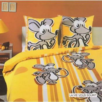 Parure housse de couette FLANELLE 100% coton - La