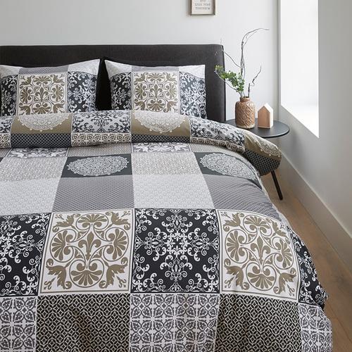 Literie en microfibres avec motif en mosaïque