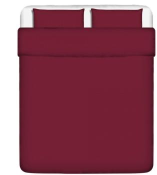VidaXL 3 pièces housse de couette en coton Bordeaux VidaXL 3 pièces housse de