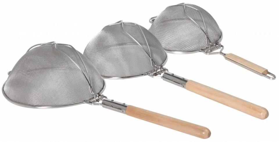 Passoire Double Grillage - Poignée en Bois - Ø360x