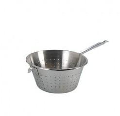 Passoire conique inox avec queue et crochet