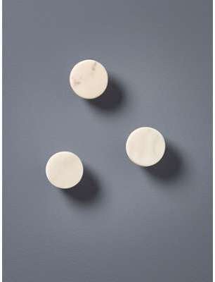 Patère ronde en marbre par lot de 3 blanc Patère ronde en marbre par