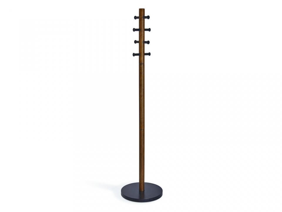Portemanteau 8 accroche en bois et métal H.165cm P