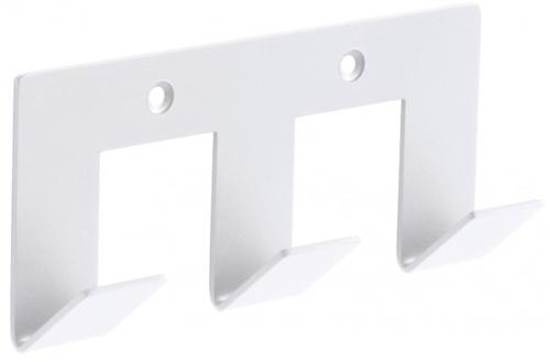 Patère murale 3 têtes blanc mat Blanc PLANETE BAIN Patère murale 3 têtes blanc