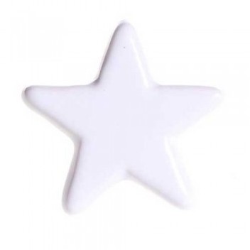 Patère murale forme Etoile en porcelaine - 1 croch