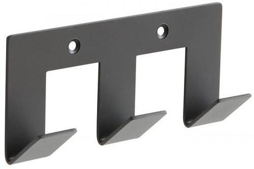 Patère à fixer 3 têtes carbone Carbone mat PLANETE Patère à fixer 3 têtes carbone