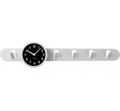 Porte manteau mural blanc avec Horloge