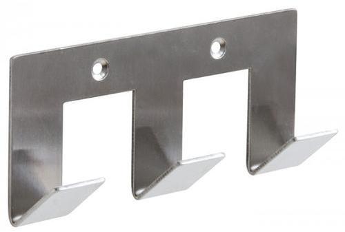 Patère à fixer 3 têtes inox brossé Inox brossé PLANETE Patère à fixer 3 têtes inox