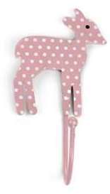 Patère murale forme Bambi à pois - Couleur - Rose Patère murale forme Bambi