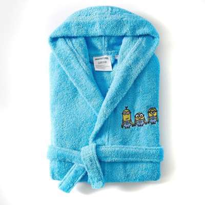 Peignoir enfant à capuche, Les Minions, 380 g/m² -
