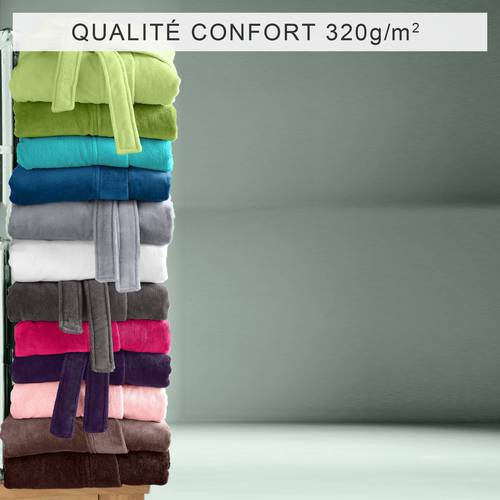 Peignoir Enfant Forme Kimono à Capuche Coton Terti