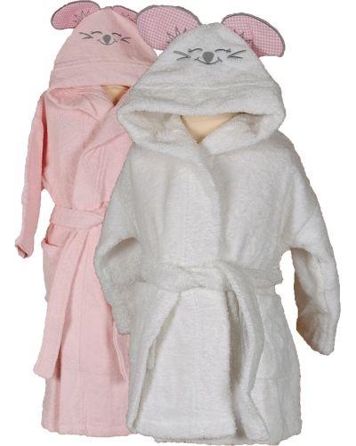 Peignoir de bain Enfant en forme de SOURIS ROSE