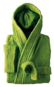 Peignoir enfant capuche pistache ? personnaliser