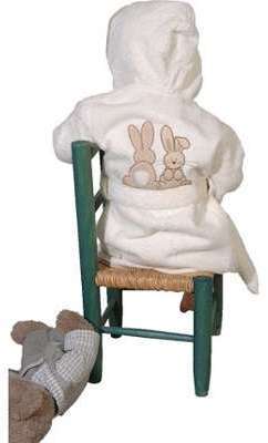 Peignoir de Bain Enfant brodé POMPON LE LAPIN Peignoir de Bain Enfant brodé