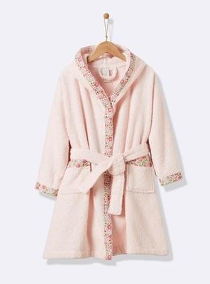 Peignoir enfant éponge/Liberty® rose/liberty d anj