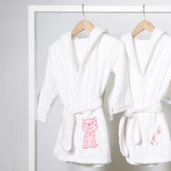 Peignoir de bain enfant à capuche motif Chaton 4 ans Peignoir de bain enfant à
