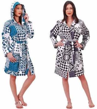 Peignoir Capuche Double Face Imprimée ESTEREL