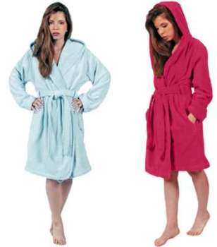 Peignoir Capuche Velours Uni CONSTANCE Peignoir Capuche Velours Uni