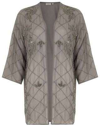 Kimono orné gris