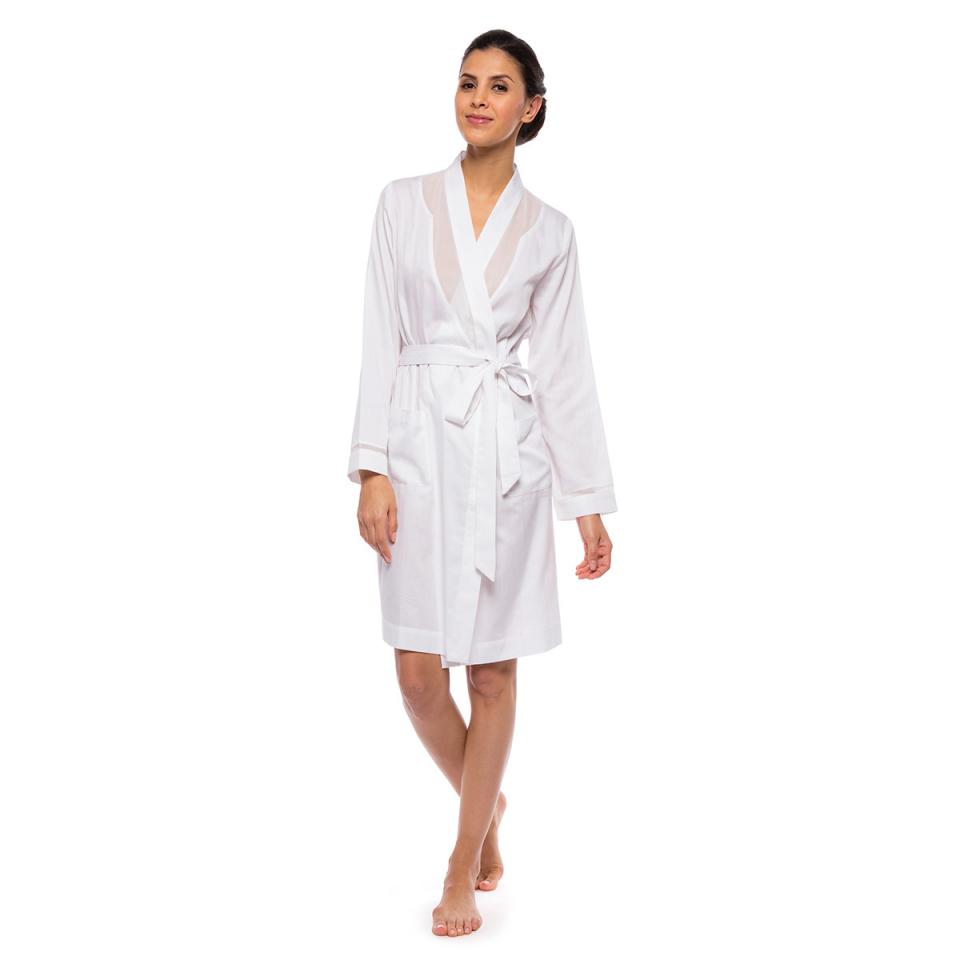 Peignoir Coton Blanc