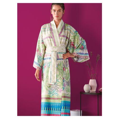 Le kimono avec ceinture en satin mako de Bassetti