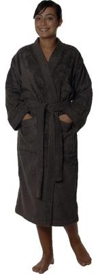 Peignoir col kimono en Coton couleur Vison Taille
