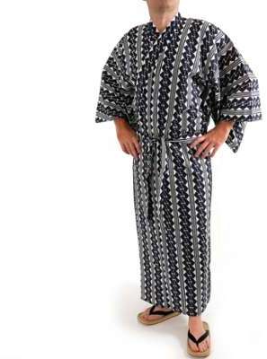 Kimono yukata traditionnel japonais blanc en coton