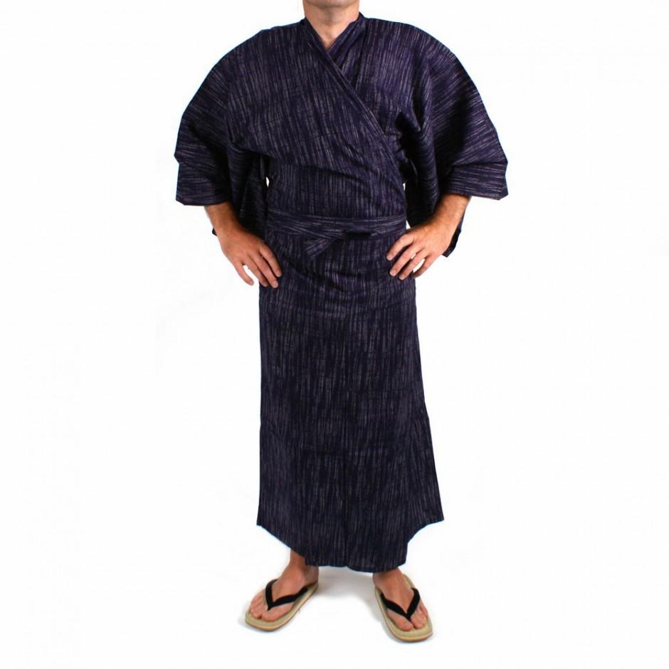 Yukata en coton japonais pour homme kasuri