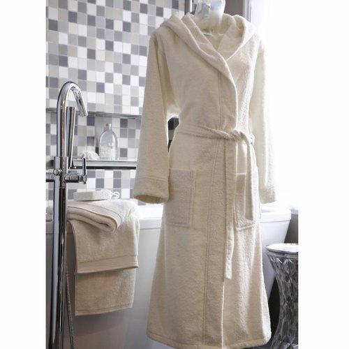 Peignoir Bain Capuche Coton 340 Gr/m² Unisexe Blan