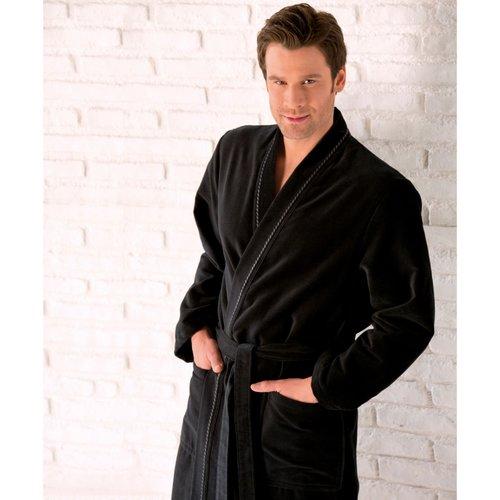 Peignoir De Bain Long Uni En Velours Homme Cawö -