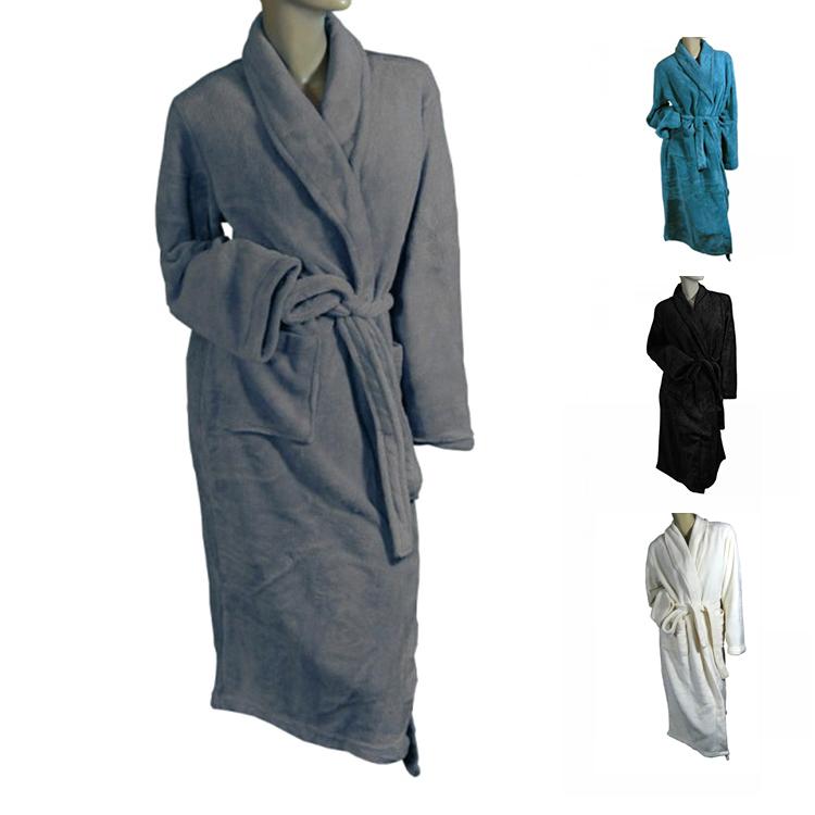 Peignoir de bain en microfibre unicolore