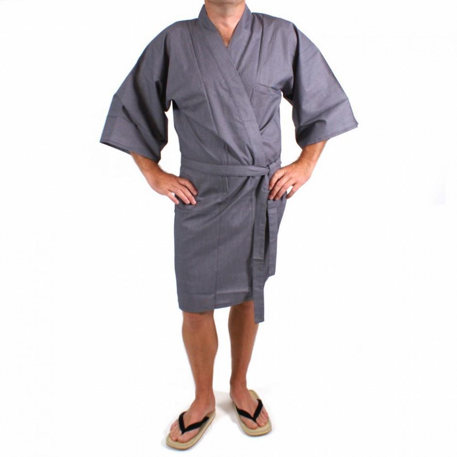 Haori Yukata noir en coton japonais pour homme FUN