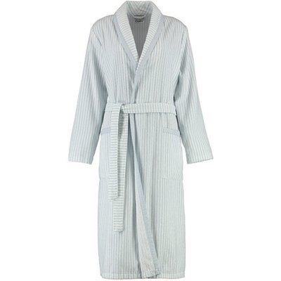 Peignoir De Bain Long Rayé Col Châle En Velours Ex