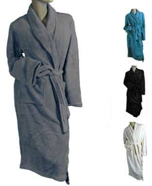 Peignoir de bain en microfibre unicolore