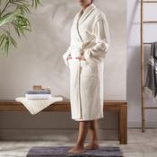 Peignoir de bain col châle uni 100% coton 360gr/m2