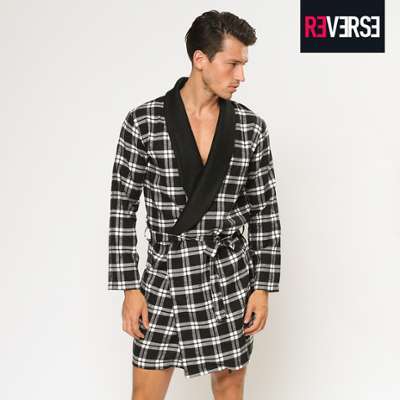 Robe de chambre bicolore