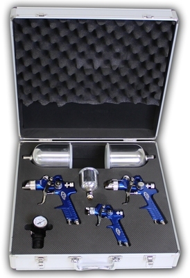 Pistolet à peinture HVLP 1,7 mm + 1,3 mm + 0,8 mm