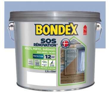 Peinture de rénovation volets, bardages 2,5L bleu