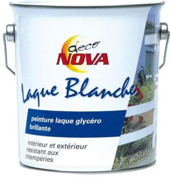 Peinture glycéro - laque blanche - brillante - 2.5