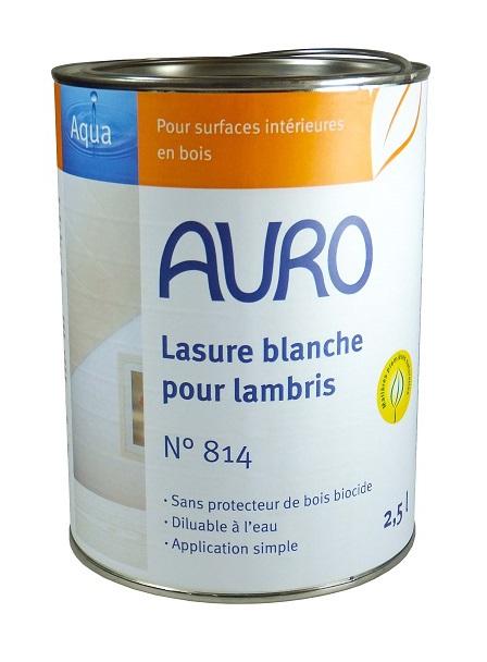 Auro - Lasure couvrante blanche pour lambris 2,5 L