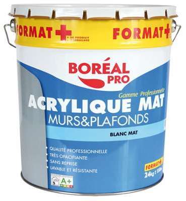 Peinture acrylique mur et plafond - 20+4 Kg