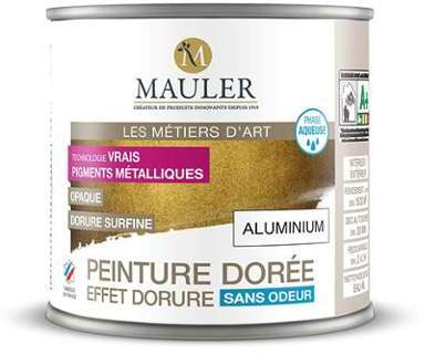 Peinture métallique effet aluminium 0,5L : intérie